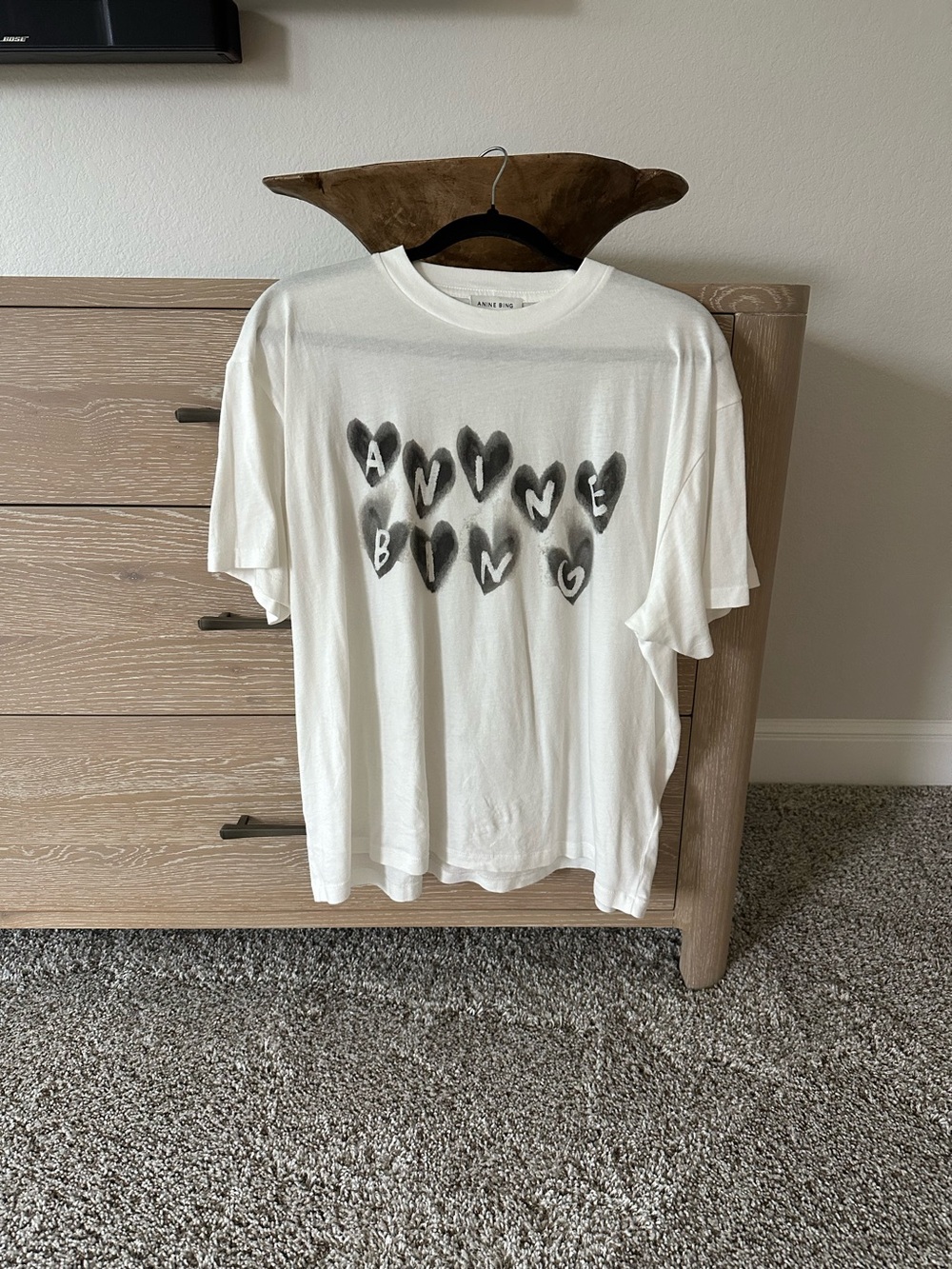 Anine Bing Ivory Cade Tee NWOT, size M